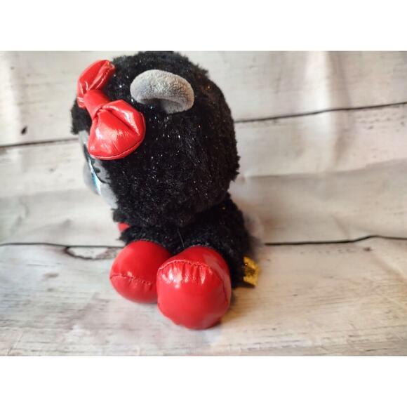 PLushes Pets, Special Edition Ba-Bah Noir 6" Barkley Black Sheep Red Feet - Picture 3 of 6